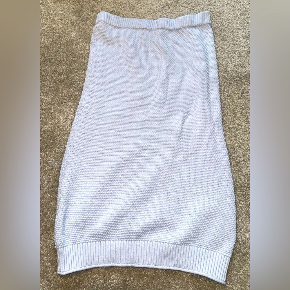 Crochet Light Blue High Waisted Skirt